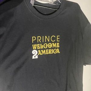 Prince Welcome 2 America 2 sided t-shirt